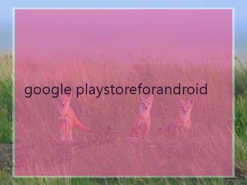 google playstoreforandroid