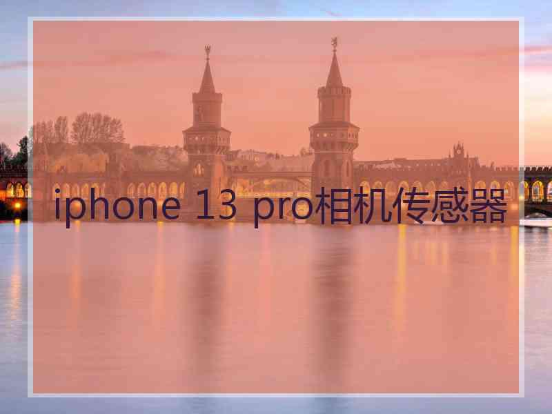 iphone 13 pro相机传感器