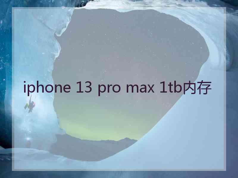 iphone 13 pro max 1tb内存