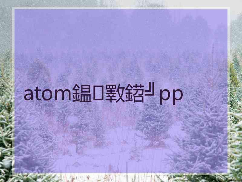 atom鎾斁鍣╝pp