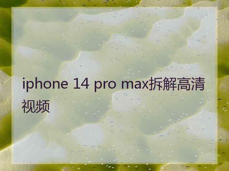 iphone 14 pro max拆解高清视频