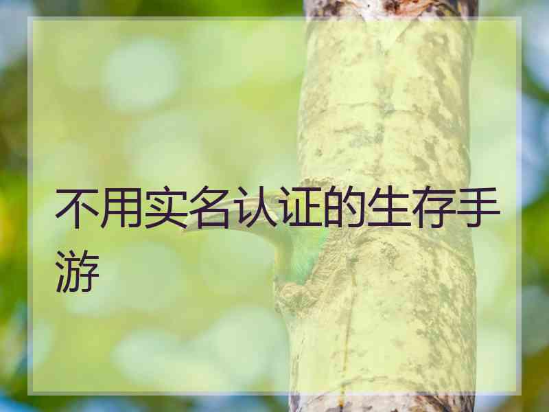 不用实名认证的生存手游