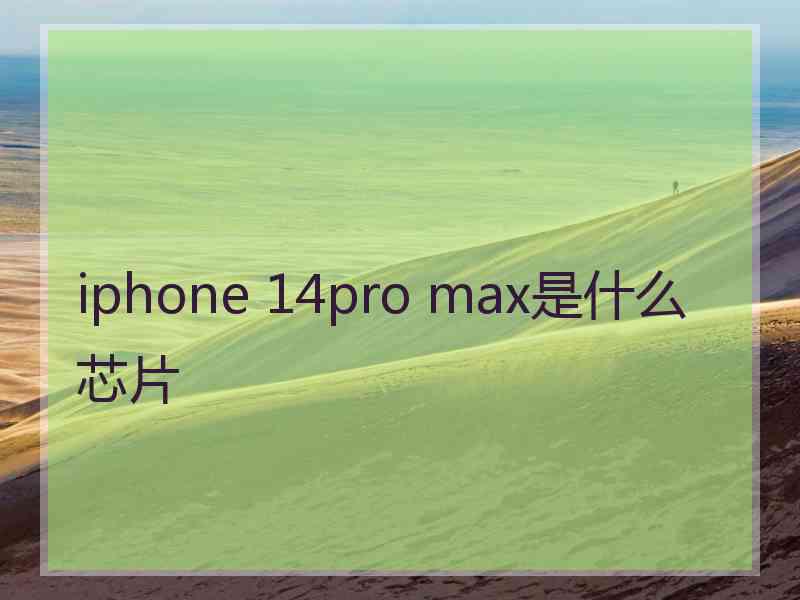 iphone 14pro max是什么芯片