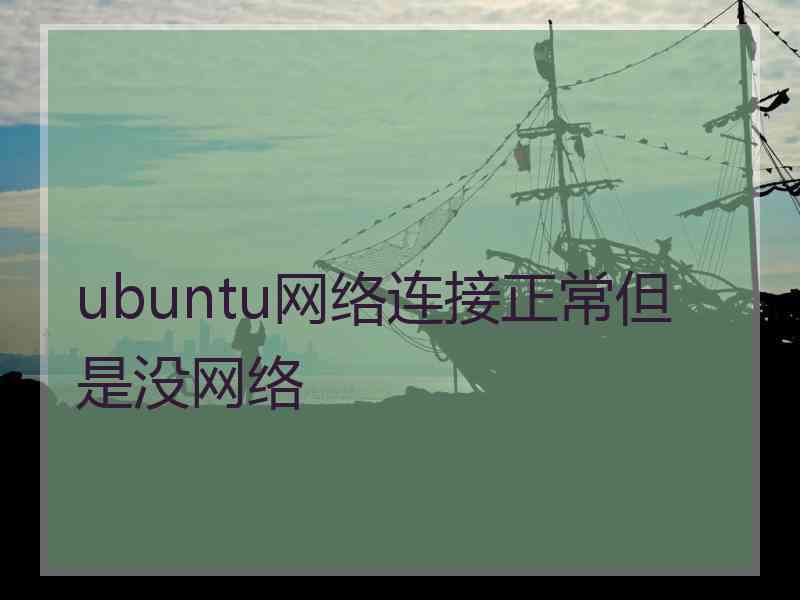 ubuntu网络连接正常但是没网络