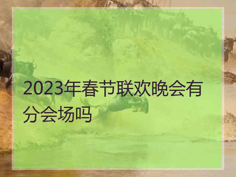 2023年春节联欢晚会有分会场吗