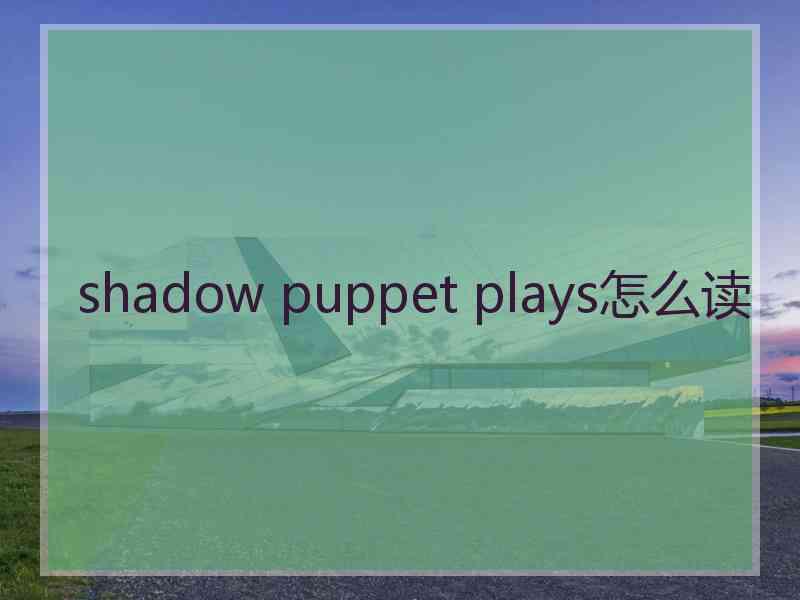 shadow puppet plays怎么读