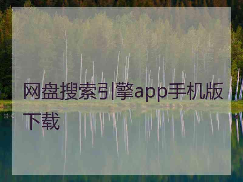 网盘搜索引擎app手机版下载