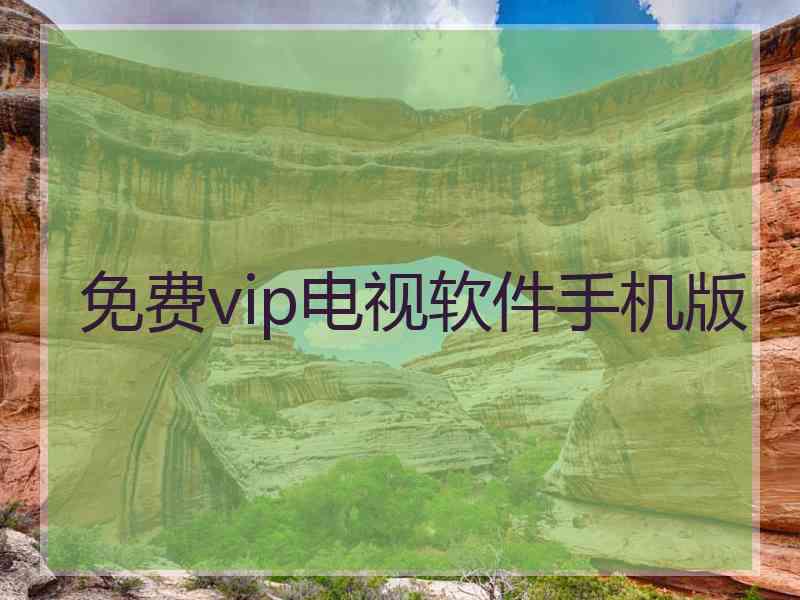 免费vip电视软件手机版