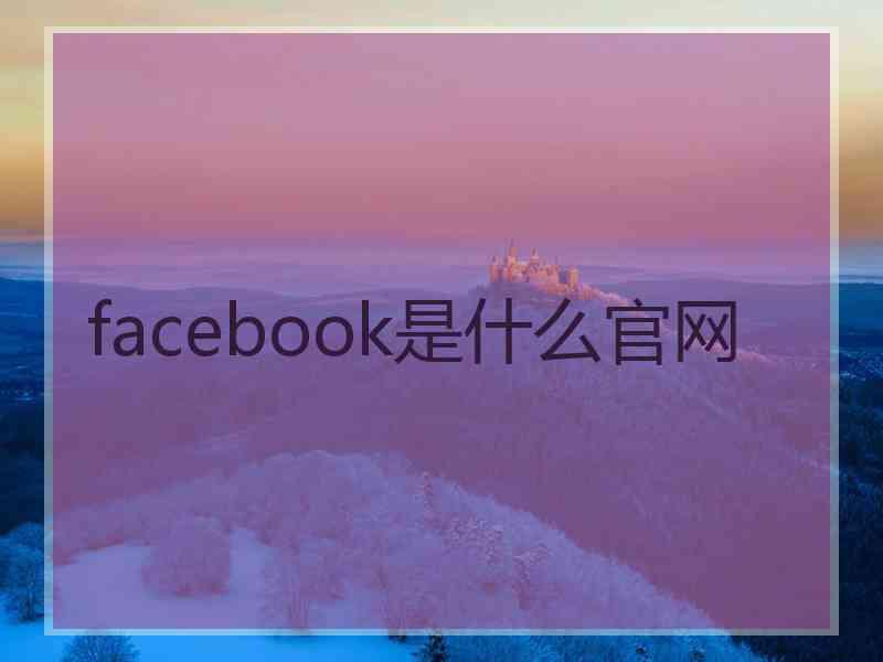 facebook是什么官网