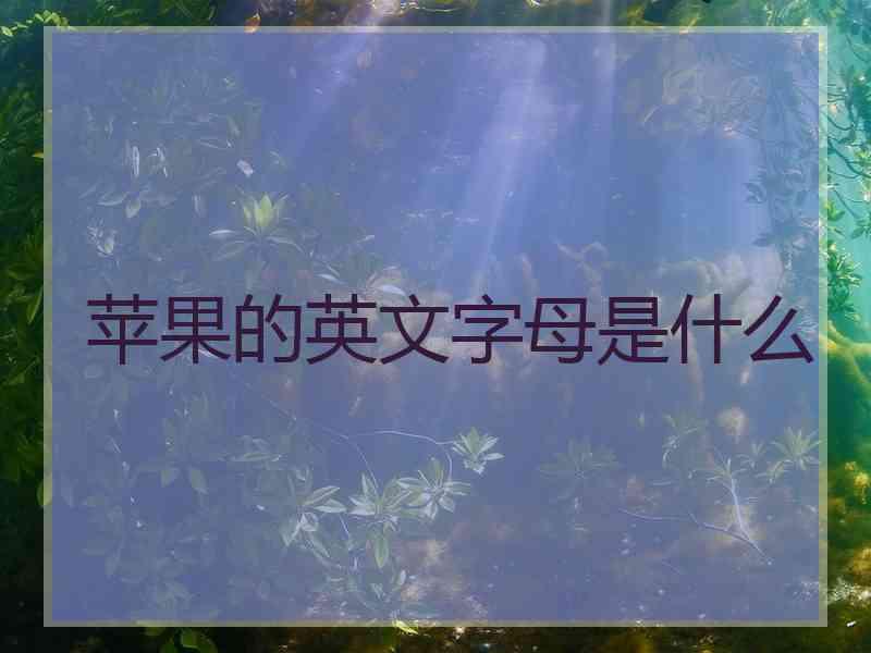 苹果的英文字母是什么