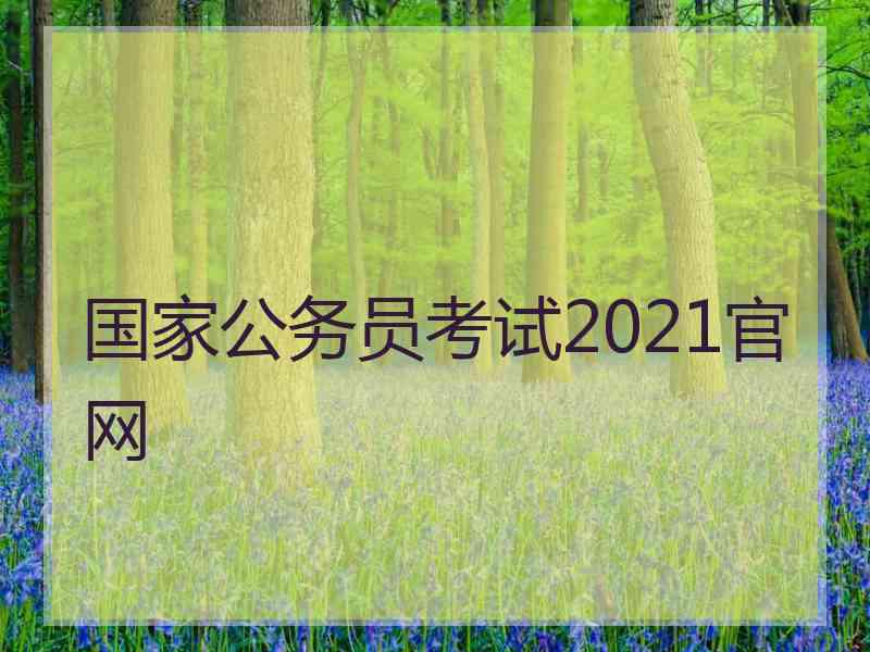 国家公务员考试2021官网