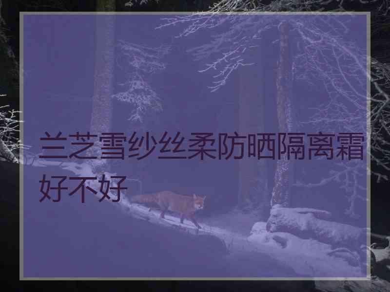 兰芝雪纱丝柔防晒隔离霜好不好