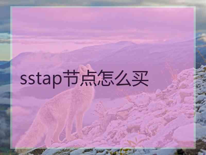 sstap节点怎么买