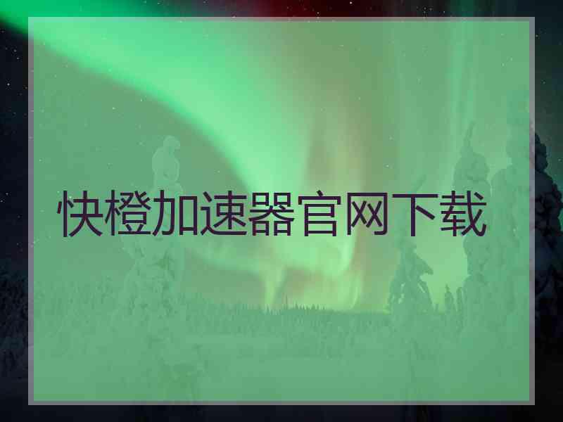 快橙加速器官网下载