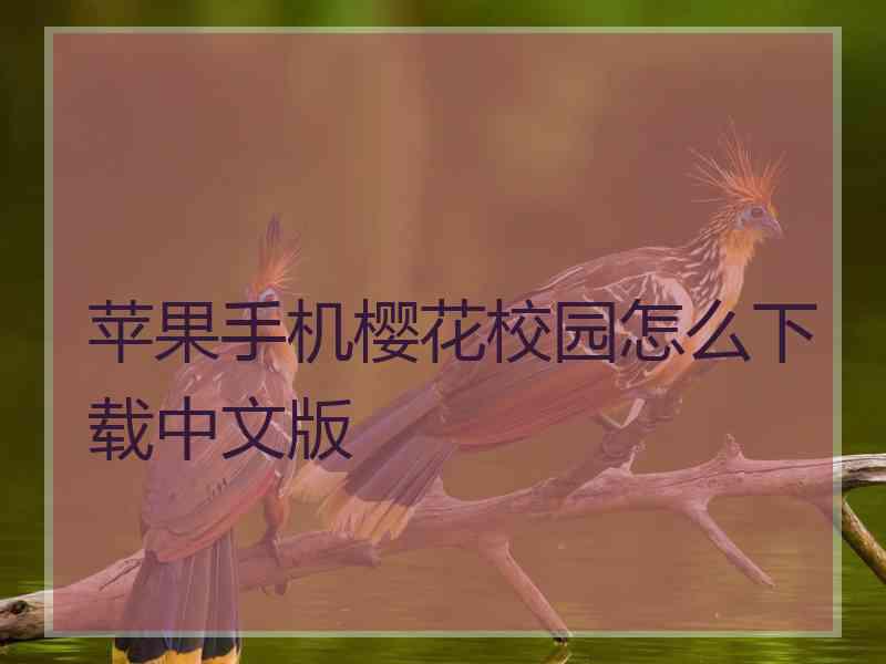 苹果手机樱花校园怎么下载中文版