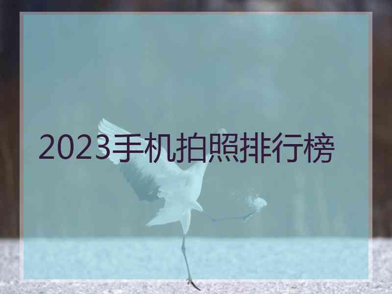 2023手机拍照排行榜