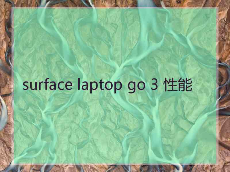 surface laptop go 3 性能