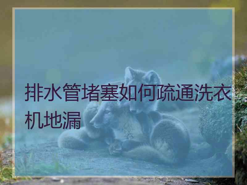 排水管堵塞如何疏通洗衣机地漏