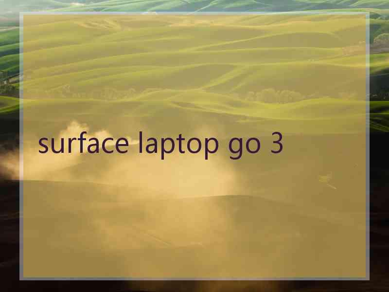 surface laptop go 3