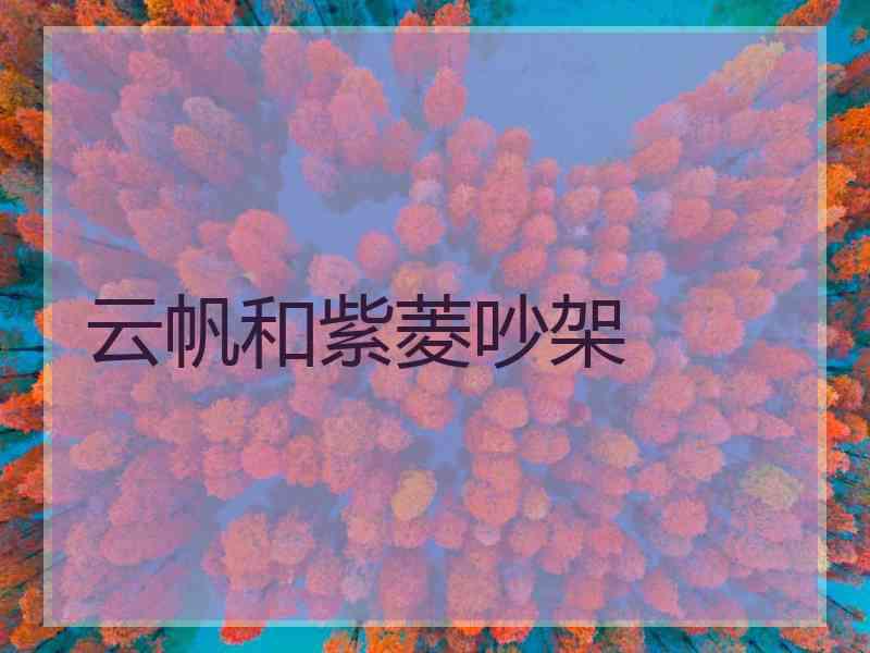 云帆和紫菱吵架