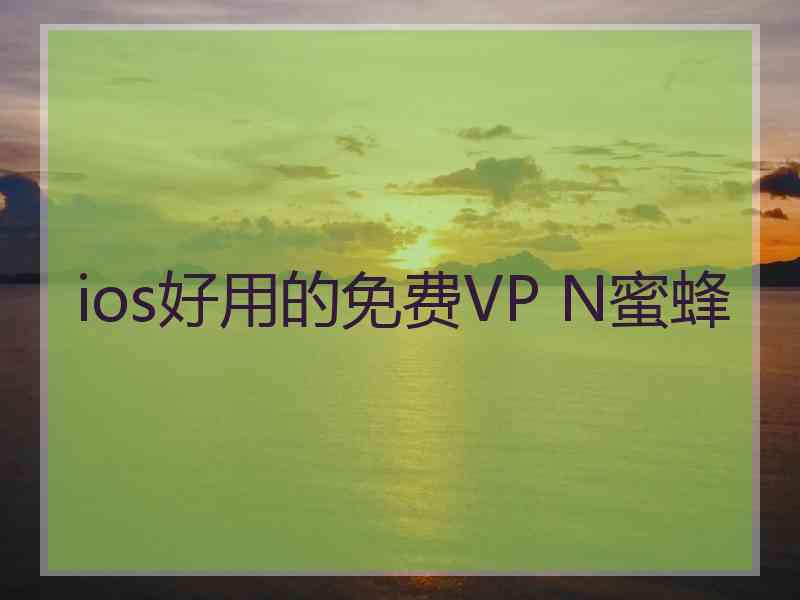 ios好用的免费VP N蜜蜂