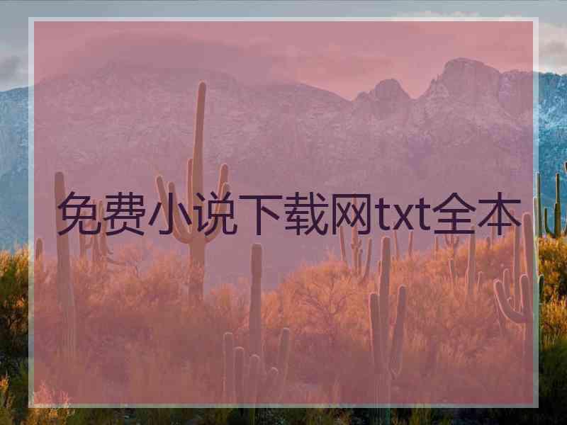 免费小说下载网txt全本