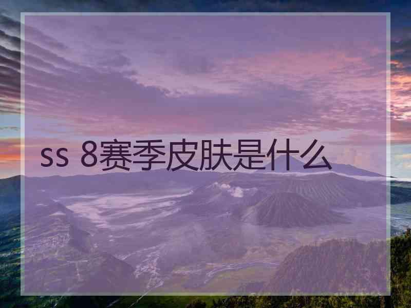 ss 8赛季皮肤是什么