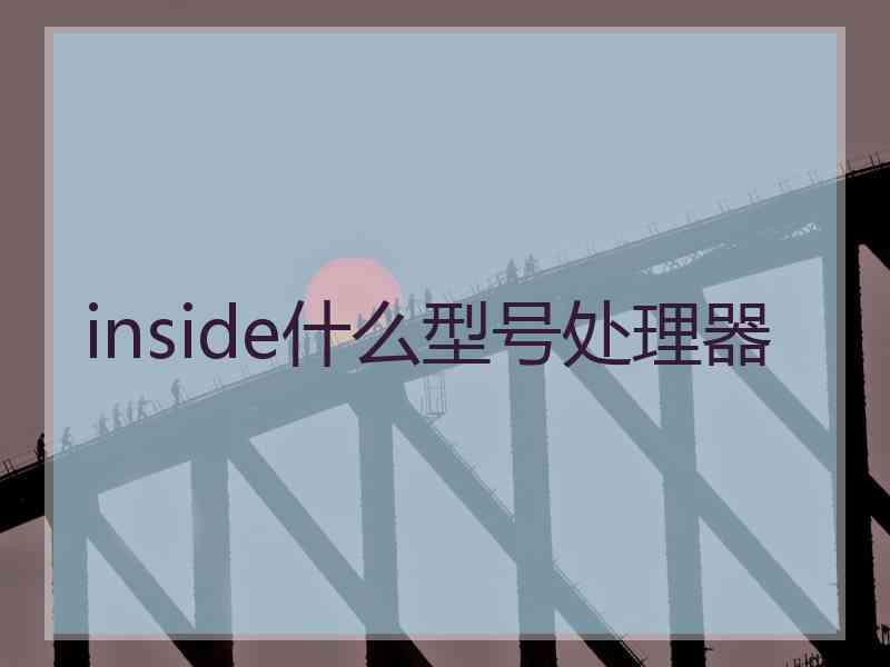 inside什么型号处理器