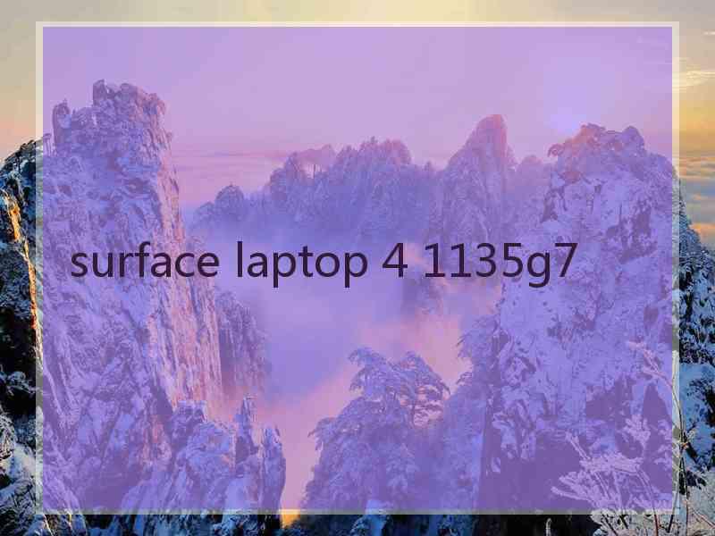 surface laptop 4 1135g7