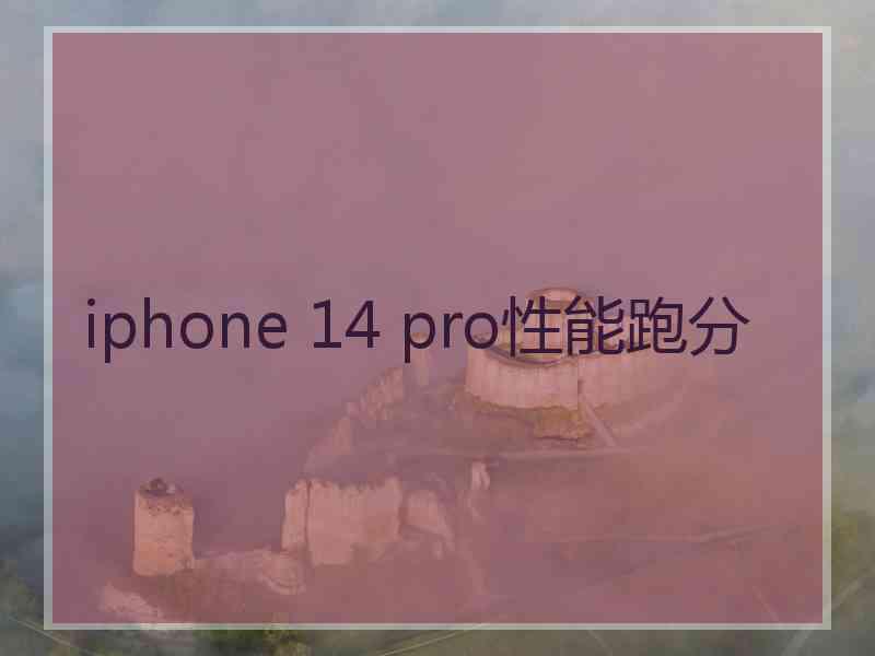 iphone 14 pro性能跑分