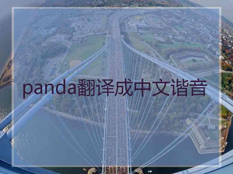 panda翻译成中文谐音