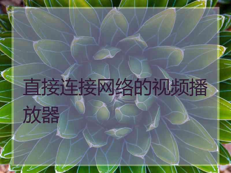 直接连接网络的视频播放器