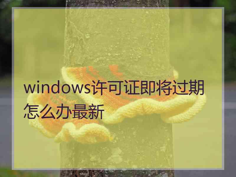 windows许可证即将过期怎么办最新