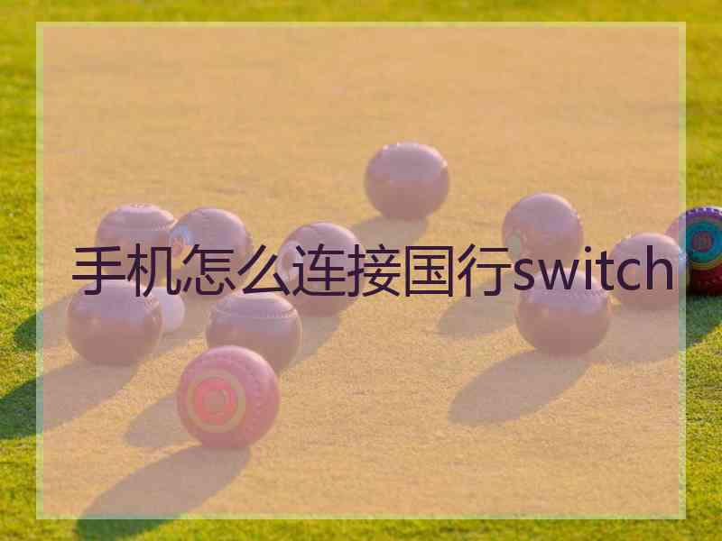 手机怎么连接国行switch