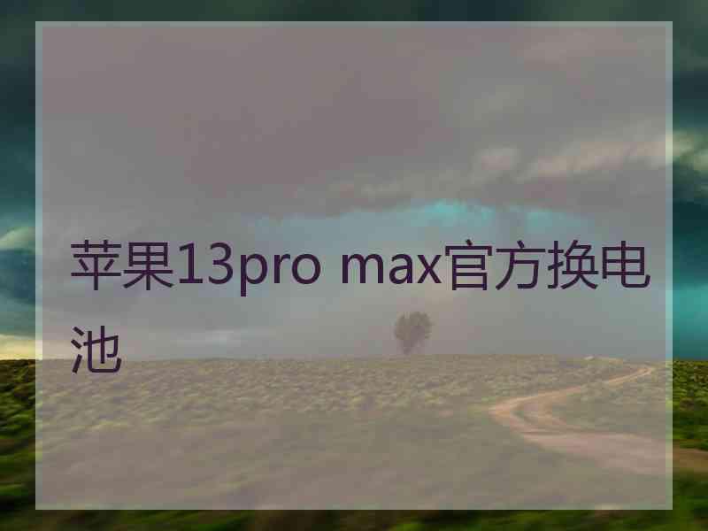 苹果13pro max官方换电池