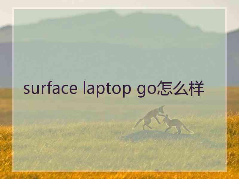 surface laptop go怎么样