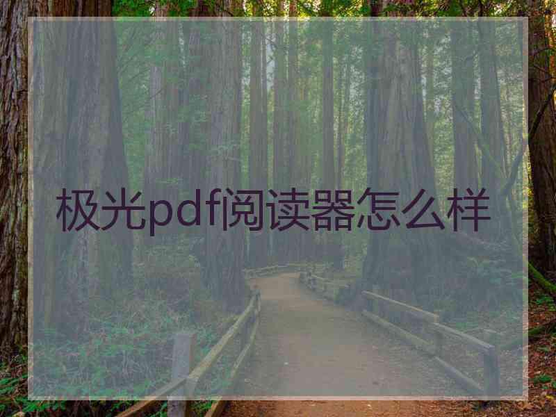 极光pdf阅读器怎么样