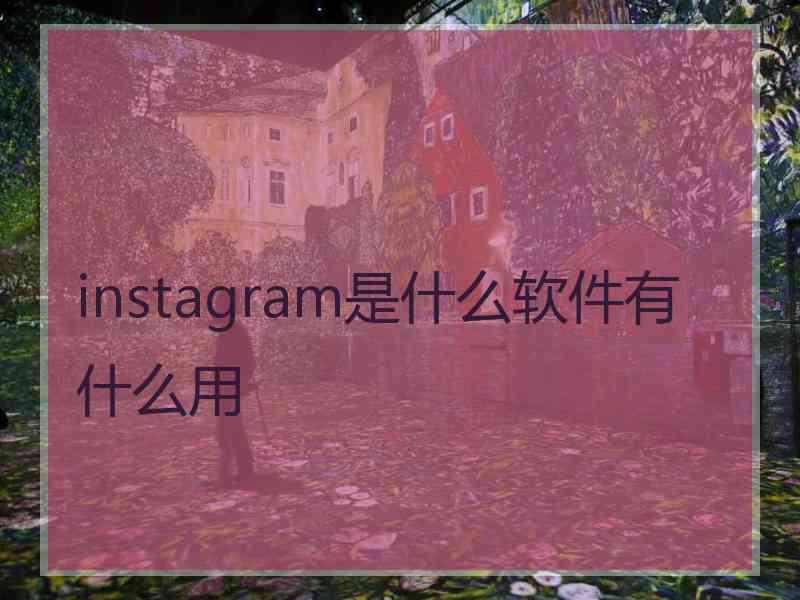 instagram是什么软件有什么用