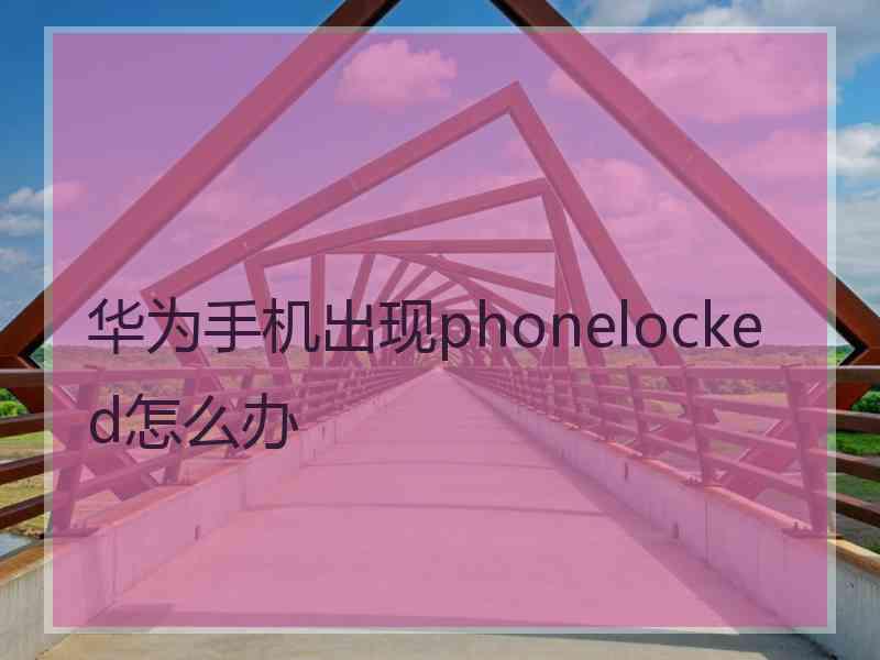 华为手机出现phonelocked怎么办