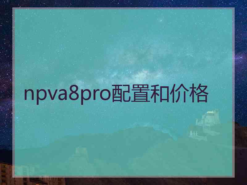 npva8pro配置和价格