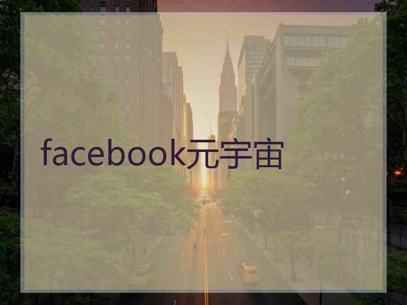 facebook元宇宙