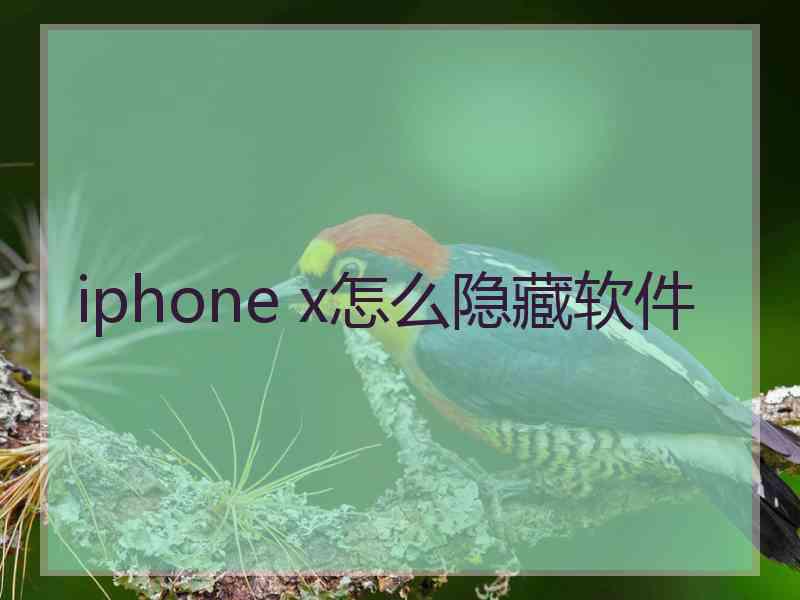 iphone x怎么隐藏软件