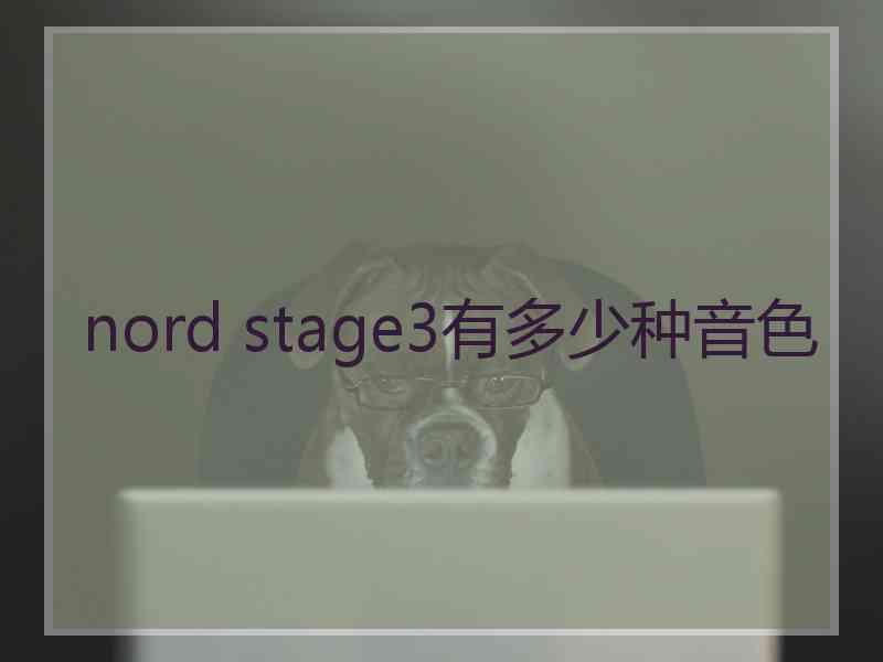 nord stage3有多少种音色