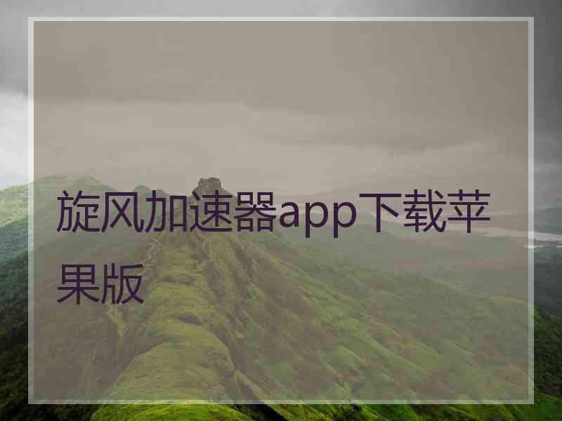 旋风加速器app下载苹果版