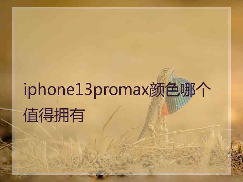 iphone13promax颜色哪个值得拥有