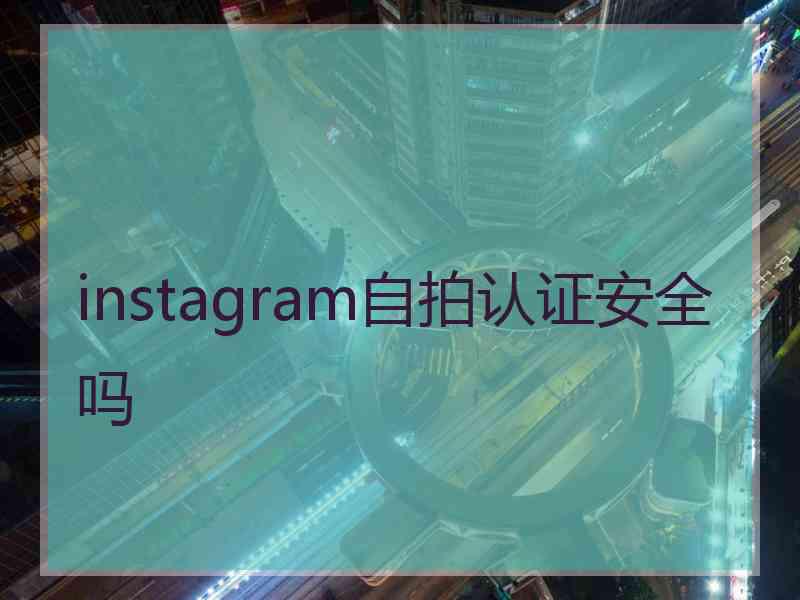 instagram自拍认证安全吗