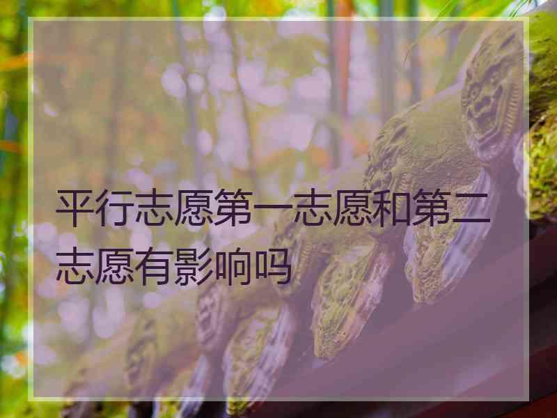 平行志愿第一志愿和第二志愿有影响吗