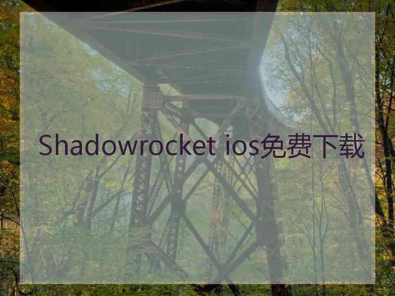 Shadowrocket ios免费下载