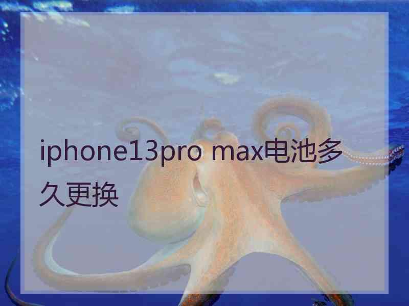 iphone13pro max电池多久更换