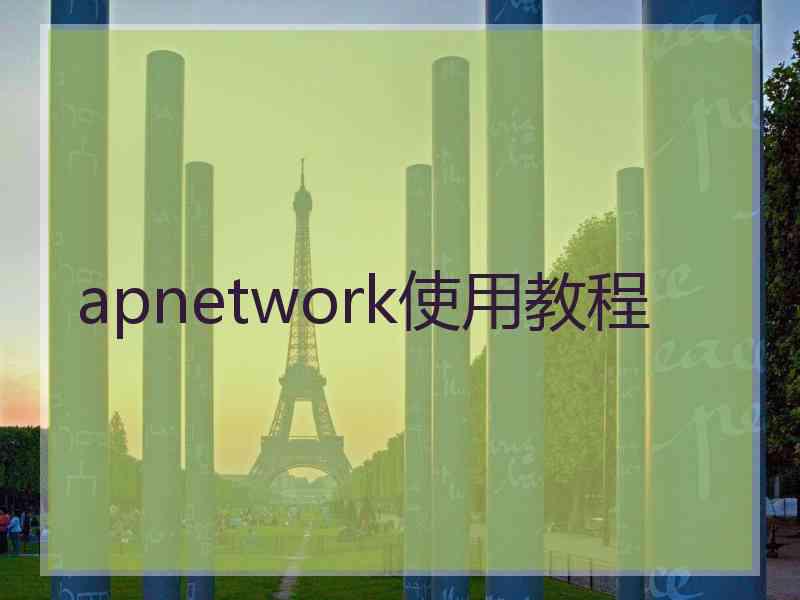 apnetwork使用教程